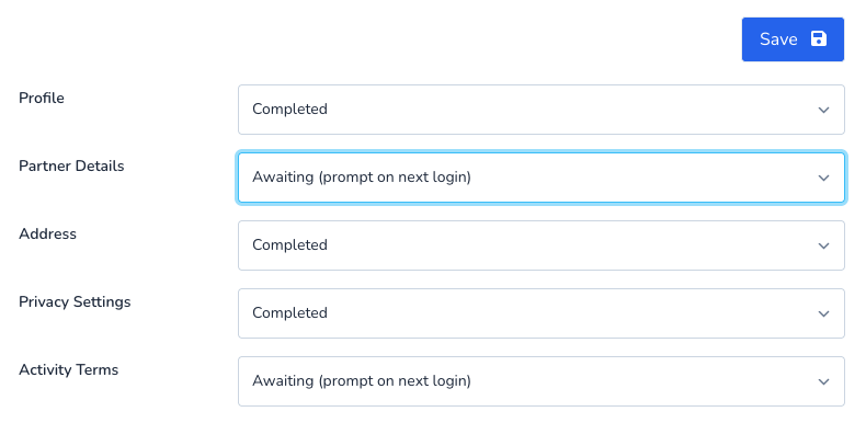 Example options of onboarding